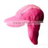 Girls Sun Visor UV Protective Beach Safari Swim Flap Hat PINK for Kids Aged 2-8yrs thumbnail-2