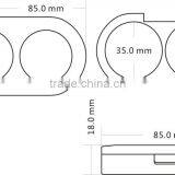 Black Two Layer Empty Plastic Eyeshadow Palette Packaging thumbnail-3