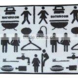 White and Black People Design Bath Mats