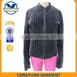 Black Fashion Customized Newest Leather pu Leather Jacket for Woman2016 thumbnail-1