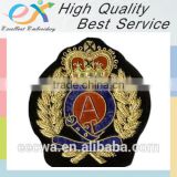 supply hot sale gold bullion wire embroidery patch