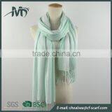Woven Viscose Scarf Stripes Long Hijab Scarf Women Exquisite Scarf thumbnail-1