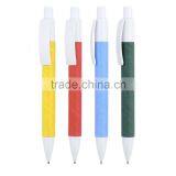 Eco-paper pen colored body with solid white clip mechanical pencil