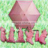 New Hot Style Five Folding Rabbit Umbrella Made in China thumbnail-1