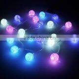 Christmas Decoration Multicolor Battery Cotton Ball String Light thumbnail-3
