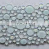 Light Blue Glass Tile Round Mosaic thumbnail-1