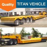 TITAN heavy 150 ton low bed trailer , gooseneck 4 axis lowboy 150 ton trailer