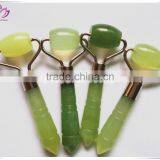 Natural Gree Xiuyan Jade Roller Face Massage Roller Jade Face Roller thumbnail-1