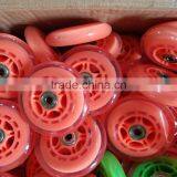 Small Orange Transparent Castor Wheel pu Tyre thumbnail-1