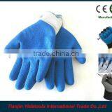 Blue Latex Wrinkle Palm Gloves thumbnail-1