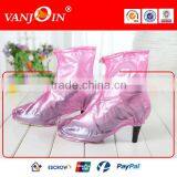 High Heel Flat PVC Rubber Rain Shoe Cover thumbnail-4