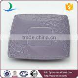 Hot Sale Flower Design Ceramic Square Dish thumbnail-1
