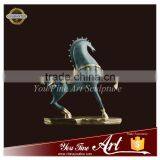 Cast Bronze Jumping Horse Sculpture Outdoor thumbnail-1