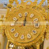 Antique 3 Meters Grandfather Clock, Luxury 24K Gold Copper Standing Clock, Home Decorative Grandfather Clock thumbnail-4