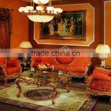 Luxury Gold Wooden Hand Carving Living Room Sofa Set thumbnail-4