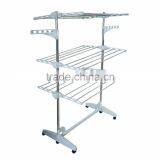 Multi Color Clothes Garment Drying Hanger Rack and Large Capacity Rack With 3 Levels and Bar for Sheets thumbnail-4