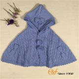Plain Color Lovely A Shape Hooded Sweater Cardigan Poncho