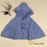 Plain Color Lovely A Shape Hooded Sweater Cardigan Poncho thumbnail-1