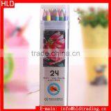 Factory Wholesale Anti breaking Triangle Tin Box 24 Color Water Color Pencil Set