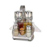 5 Pieces Stainless Steel Oil And Pepper Spice Jar Set thumbnail-2