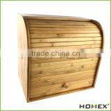 Customized Bamboo Corner Bread Storage Box Homex-BSCI thumbnail-1