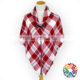 White Red Lattices Shawls Women Grid Scarves & Shawls thumbnail-5