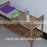 Cheap Fashion Design Two-tier Walnut Shoe Rack thumbnail-3