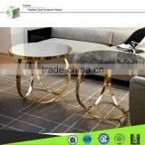 CN8001 Gold Stainless Steel Legs Tempered Glass Coffee Table thumbnail-1
