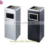 Square Trash Can Metal Garabge Bin With Ashtray BY-75 thumbnail-1