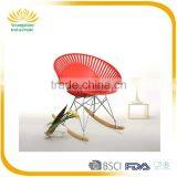 Manufacturer Popular Cheap Plastic Rocking Chair With Beech Legs thumbnail-3