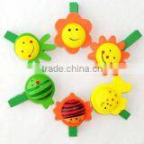 Hot Sale New Products Made in China Wholesale Promotion Gifts Colored Clothespin Wooden White Smile Clips