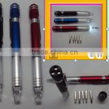 6/bit screwdriver aluminium style kit pen flashlight pen screwdriver