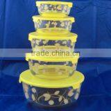 GH053 5pcs Glass Bowl Set With Deco thumbnail-1