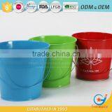 Garden Iron and Zinc Powder Coated Galvanized Flower Bucket Metal Bucket Plant Pots thumbnail-3