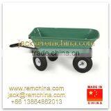 Heavy Duty Outdoor Green Garden Cart Truck Dumper 4 Wheel Plastic Tray thumbnail-2