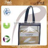 Clear Pvc See Through Jute Trimming Tote Bag With Cotton Web Handle thumbnail-2