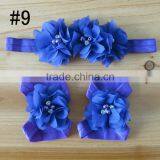 Fabric Flower Headband for Kids Hair Accessories, Foot Flower Band for Baby Girl thumbnail-4