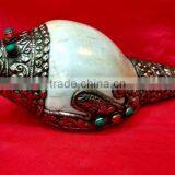 Best Selling White Conch Silver Added Shankha thumbnail-5