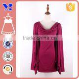Fashion Puff Sleeve Sexy Fold V Neck Long Sleeve Silk Blouse thumbnail-2