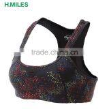 Sexy Plain Ladies High Resilience Padded Fitness Sports Bra for Women thumbnail-1