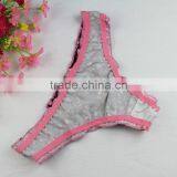 Stock Sey Cotton g String Thongs Women Panties Underwear Briefs Cotton Black With Little Floral G-string Ropa Bragas Tangas Calc thumbnail-3