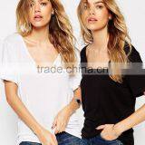 Hot Sale Sexy Women's V-neck T-shirt Wholesale From Ningbo, China thumbnail-1
