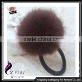 CX-E-21 Mixing Colors 2016 Genuine Rabbit Fur Ball Small Elastic Hair Band thumbnail-6