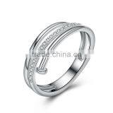 Ally Express Cheap Wholesale High-end S925 Silver Jewelry AAA+ Zirconia Adjustable Finger Nail Ring thumbnail-1