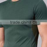 Men Green Solid Custom Color Round Neck T-Shirt Customize Mens Sports Bodybuild Tops Pure Polyester Always Fresh Running Tee thumbnail-6