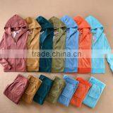 Factory Production Zipper Velvet Fleece Designs Cheaper Customs Wholesale Velvet Hoodies KM0673 thumbnail-6