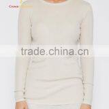 White Women Round Neck Cashmere Pullover Sweater thumbnail-1