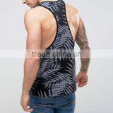 Mens Polyester Stringer Gym Singlets Overall Sublimated Tank Top thumbnail-3