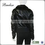 2014-2015 New Arrival Stylish Women's Shinny Black Fashion pu Jacket thumbnail-3