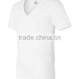 Fashion Cheap Plain Cotton Deep v Neck t Shirts for Men thumbnail-3